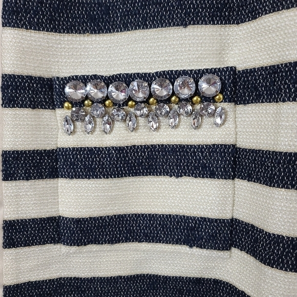 BY Malene Birger XS 34 Chyrel Tweed Boucle Striped Dress + Embellishments - Picture 4 of 11